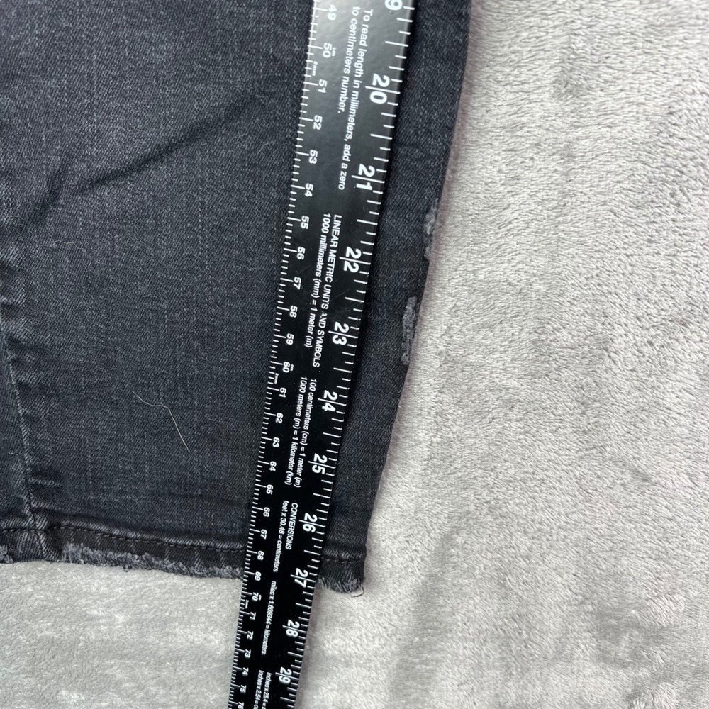 Judy Blue Boyfriend Jeans Womens 13/31 Black Solid Distressed Stretch Denim - Picture 8 of 16